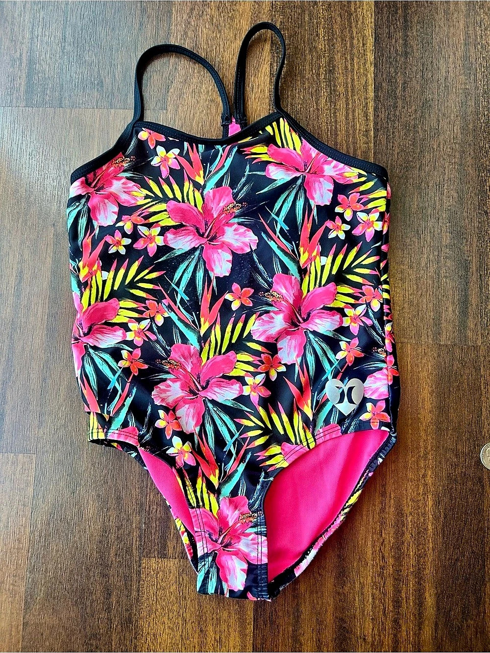 Hurley Floral One-Piece Swimsuit size 5/6
